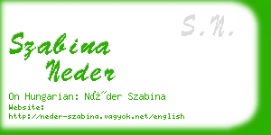 szabina neder business card